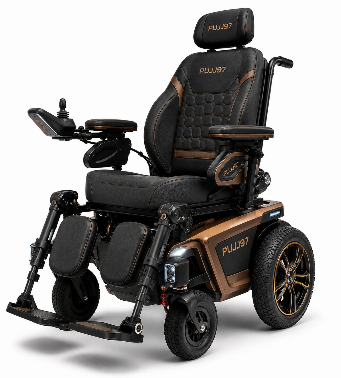 PUJJ97 electric wheelchair front view